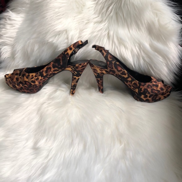 Nine West Animal Print Sling Back Stilettos - Picture 2 of 8